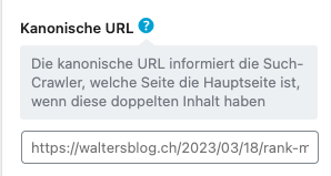 Kanonische URL, Canonical URL